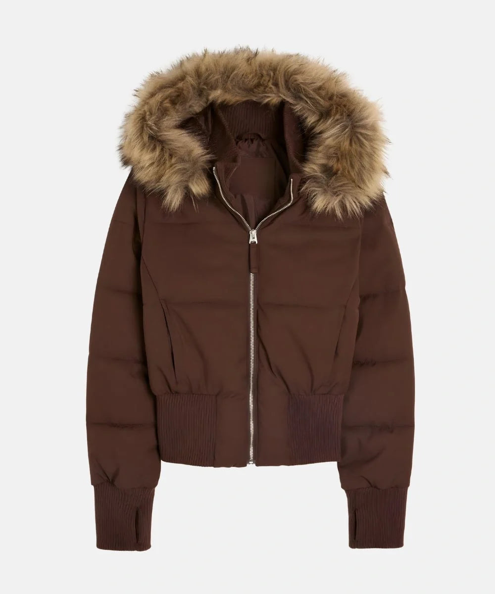 Annabel | Gewatteerde winterjas voor dames met afneembare capuchon en elastische manchetten