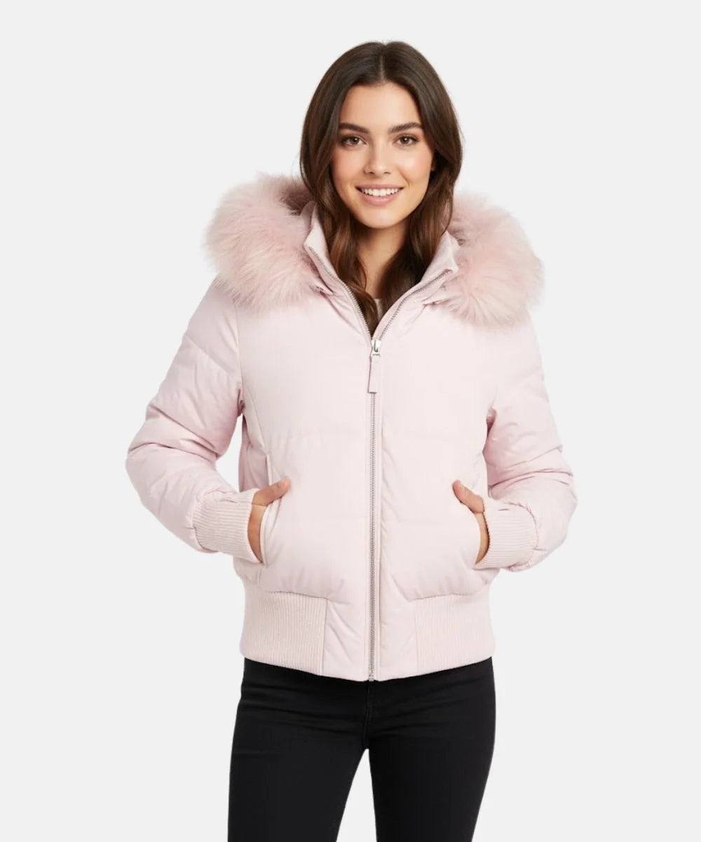 Annabel | Gewatteerde winterjas voor dames met afneembare capuchon en elastische manchetten