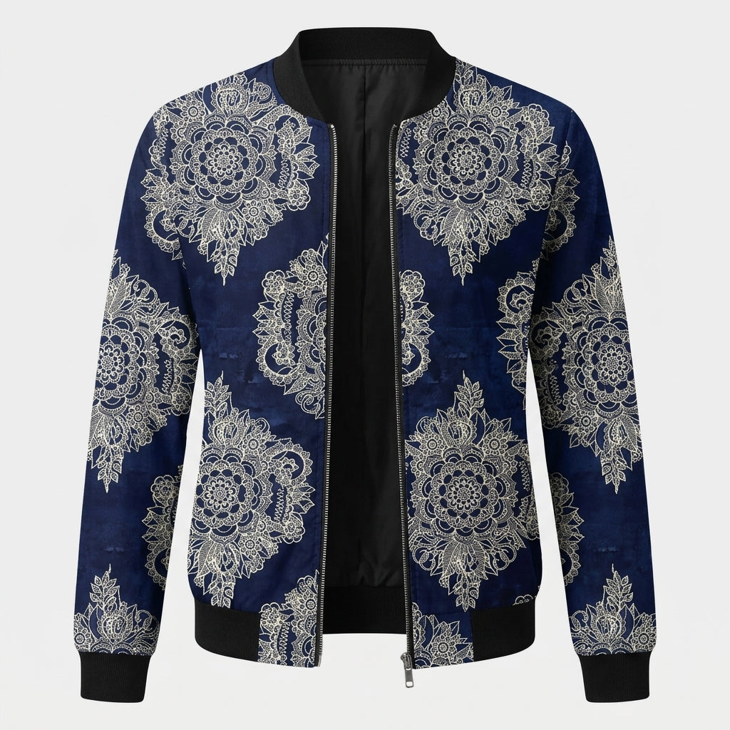 Maorian | Dames Bomberjack met Bloemenprint – Ritssluiting & Casual Look