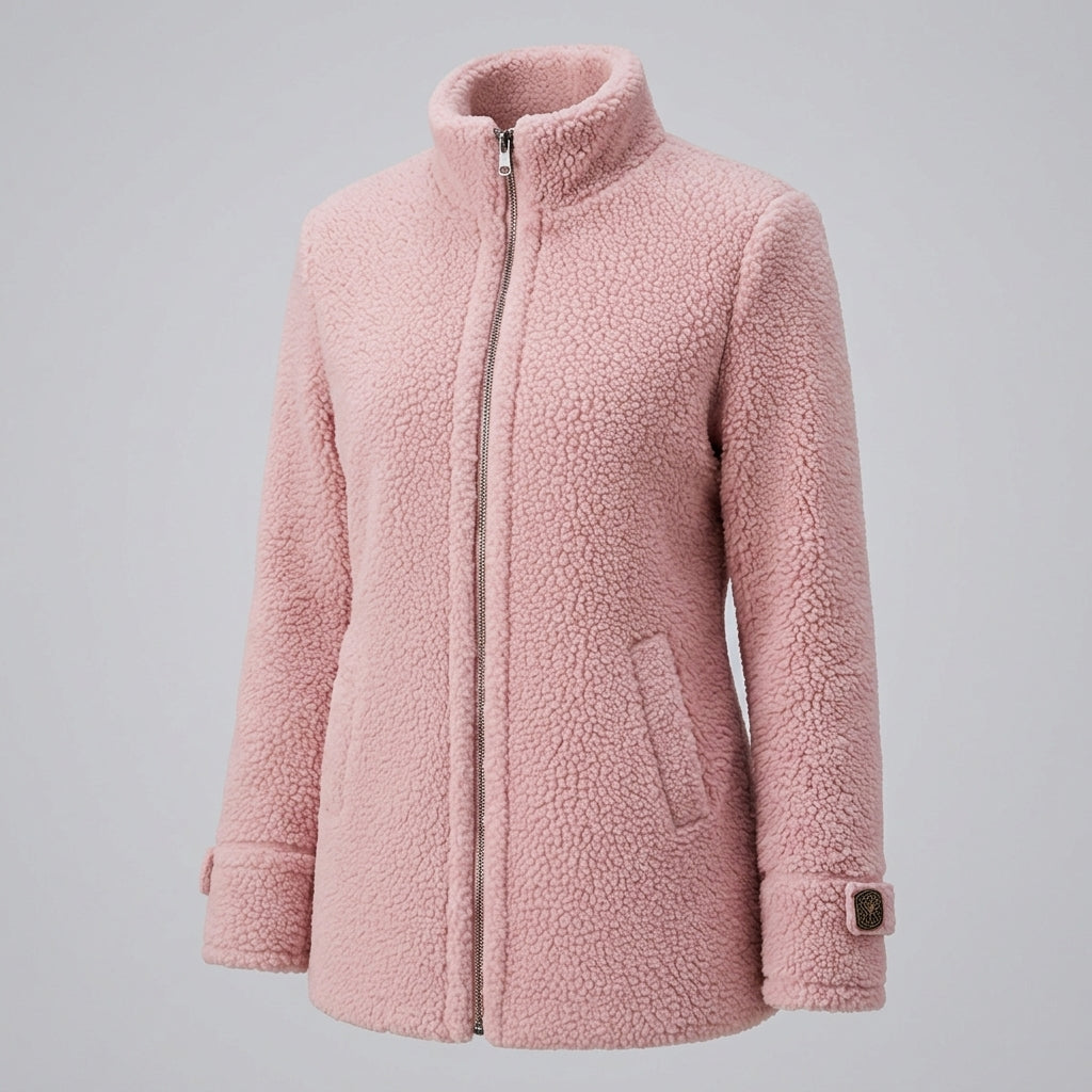 Neriah | Dames Fleecejas van Zachte Sherpa – Volledige Rits, Warm en Comfortabel