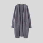Rosavina | Lange Dames Cardigan van Cashmere – Open Voorkant