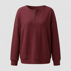 Avenyra | Relaxed damesoverhemd met lange mouwen – Casual top van katoenmix