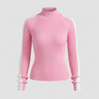 Florien | Dames Coltrui met Contrasterende Kleur, Zachte Stof & Slim Fit