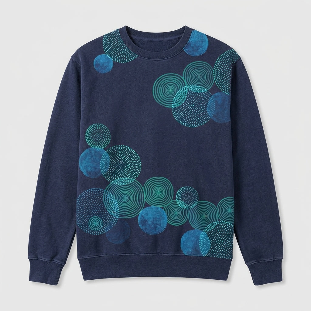 Anelith | Damestrui met Geometrische Print – Losvallende Trui, Casual Design