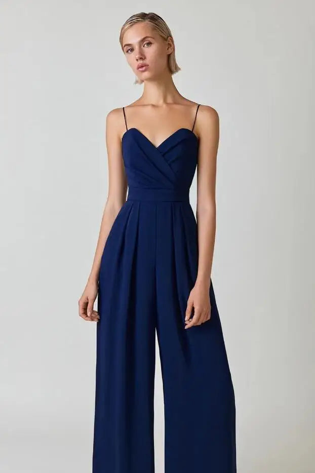 Sorielle | Elegante Jumpsuit met Wijde Broekspijpen – Spaghettibandjes, Formele Avond- & Feestoutfit