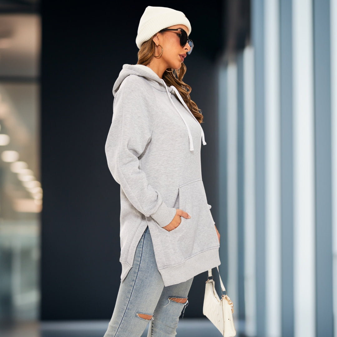 Alarda | Oversized Sweaterjurk Dames – Lange Hoodie Jurk met Capuchon