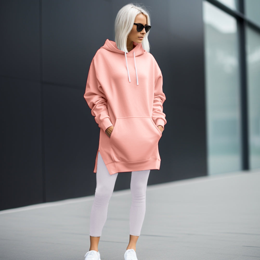 Alarda | Oversized Sweaterjurk Dames – Lange Hoodie Jurk met Capuchon