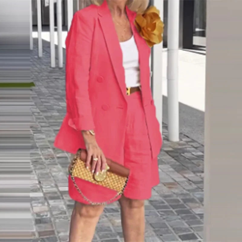 Evara | Zakelijke set voor dames – Blazer en korte broek