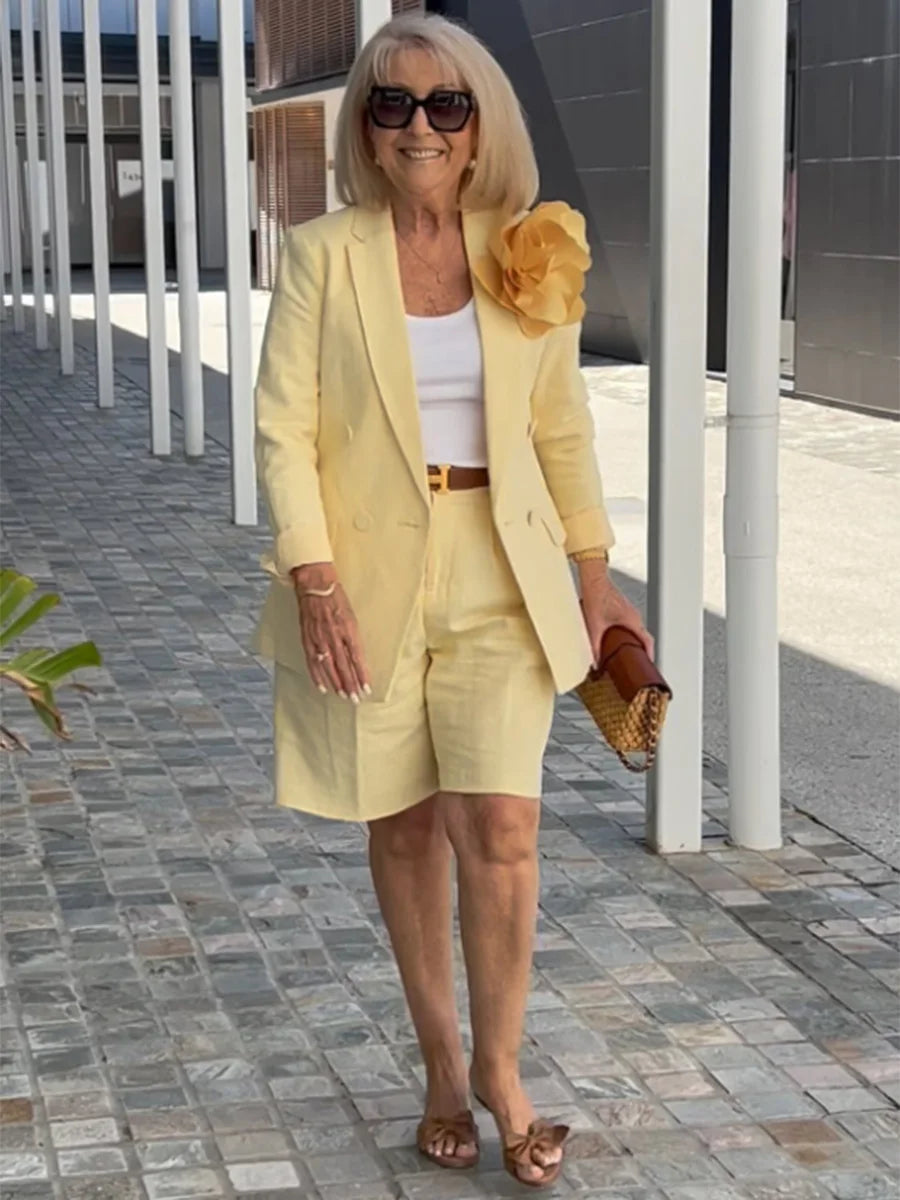 Evara | Zakelijke set voor dames – Blazer en korte broek