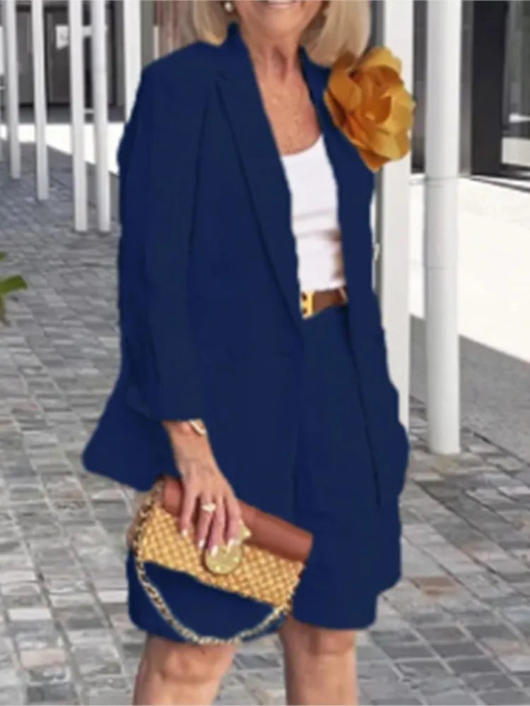 Evara | Zakelijke set voor dames – Blazer en korte broek