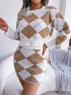 Inessa | Cloud Knit-set voor dames, bestaande uit een trui met lange mouwen en een minirok