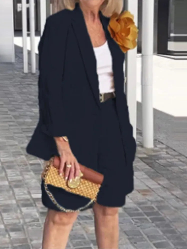 Evara | Zakelijke set voor dames – Blazer en korte broek
