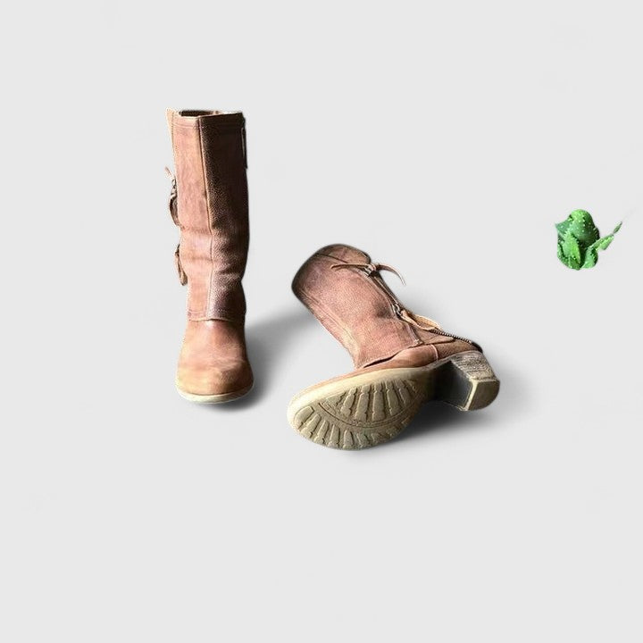 Yvelora | Orthopedische halfhoge dameslaarzen met ritssluiting aan de zijkant