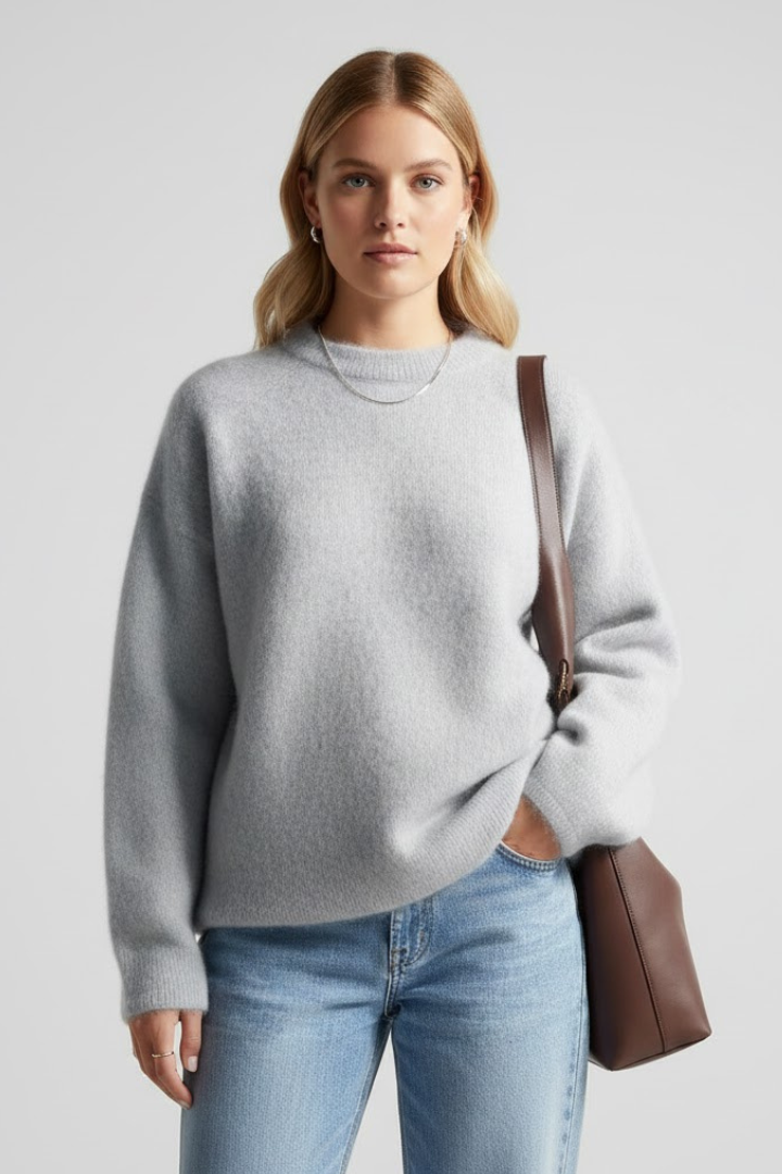 Kerensa | Damestrui – ronde hals, relaxte pasvorm, pullover met verlaagde schouders