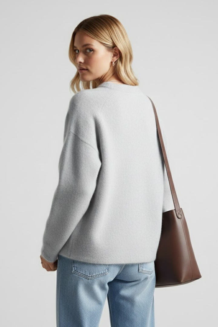 Kerensa | Damestrui – ronde hals, relaxte pasvorm, pullover met verlaagde schouders
