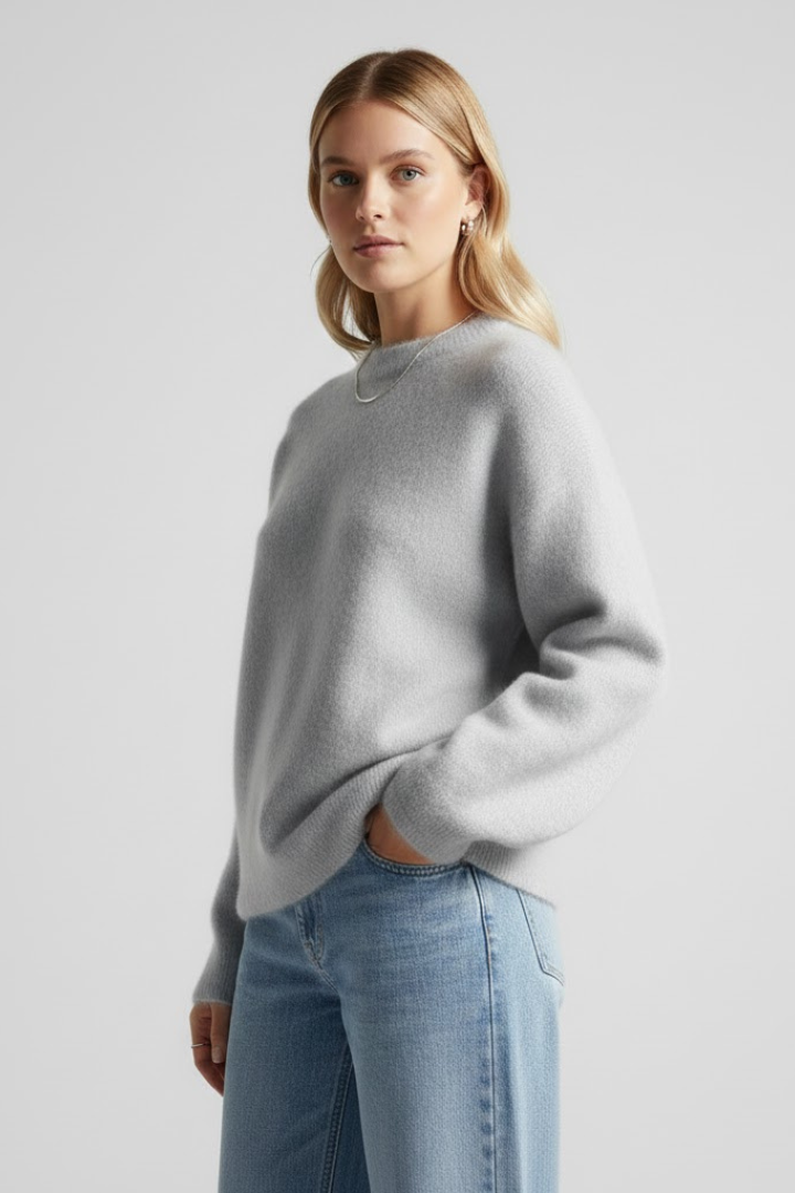 Kerensa | Damestrui – ronde hals, relaxte pasvorm, pullover met verlaagde schouders