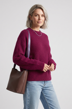 Kerensa | Damestrui – ronde hals, relaxte pasvorm, pullover met verlaagde schouders