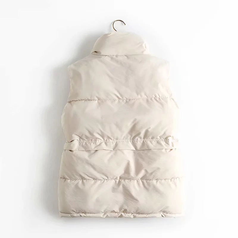 Abigaël | Dames Gewatteerde Bodywarmer – Lichtgewicht Puffer Vest met Ritssluiting en Zijzakken