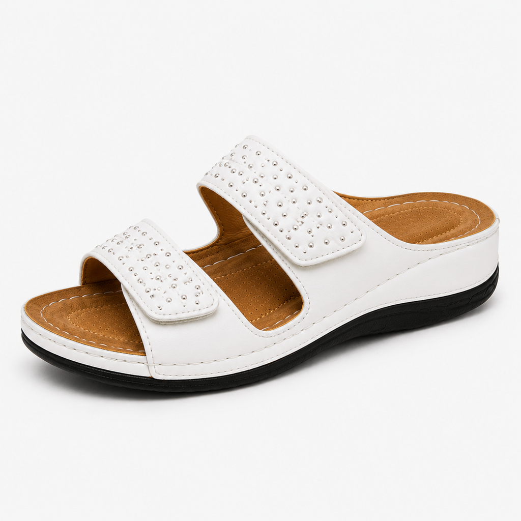 Elanisse | Damessandalen – Stijlvolle, comfortabele leren schoenen met sleehak