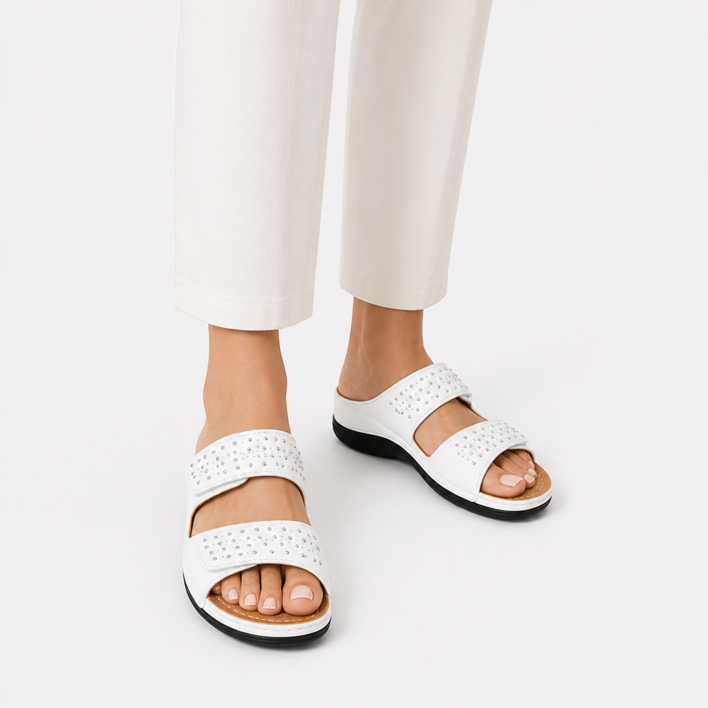 Elanisse | Damessandalen – Stijlvolle, comfortabele leren schoenen met sleehak