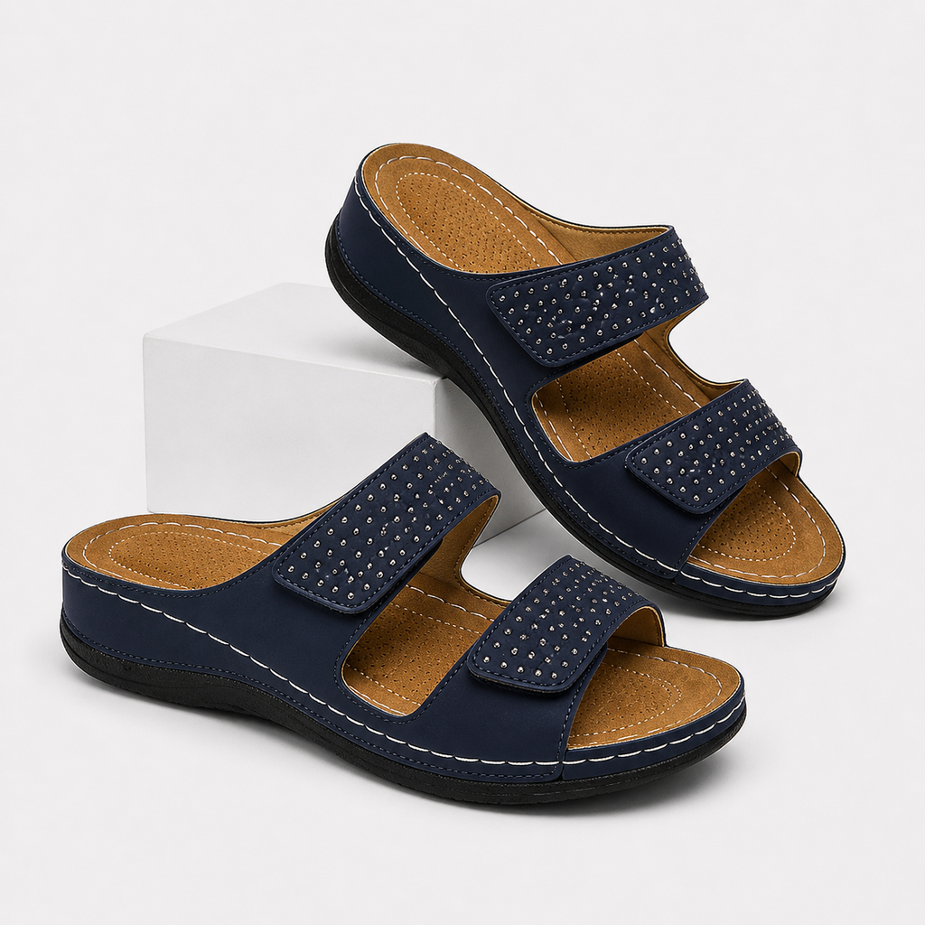 Elanisse | Damessandalen – Stijlvolle, comfortabele leren schoenen met sleehak