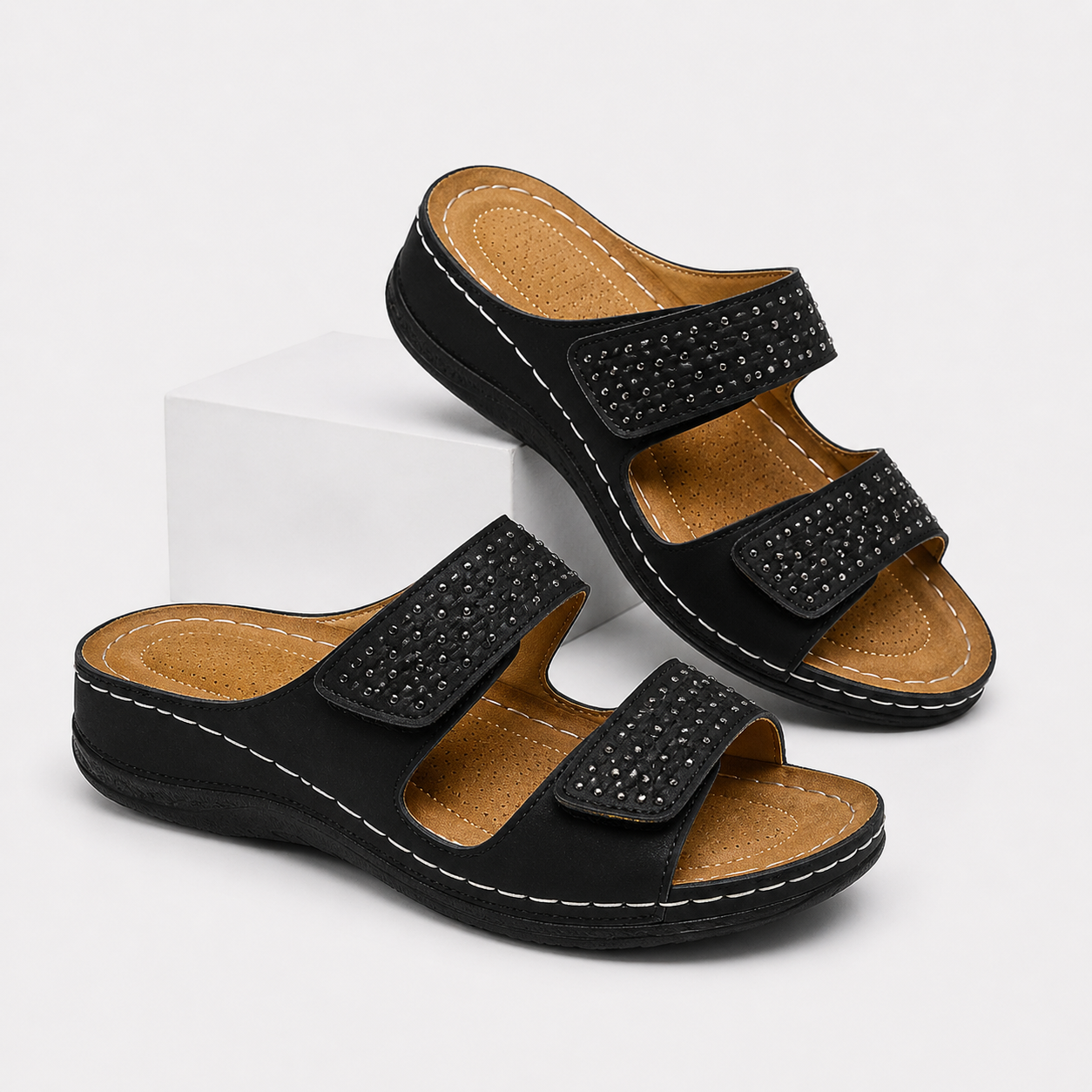 Elanisse | Damessandalen – Stijlvolle, comfortabele leren schoenen met sleehak
