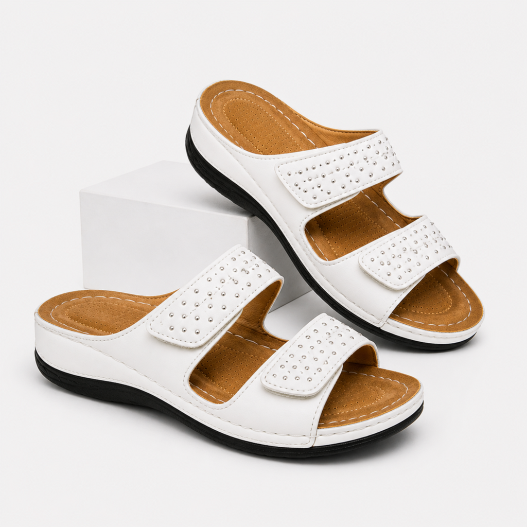 Elanisse | Damessandalen – Stijlvolle, comfortabele leren schoenen met sleehak