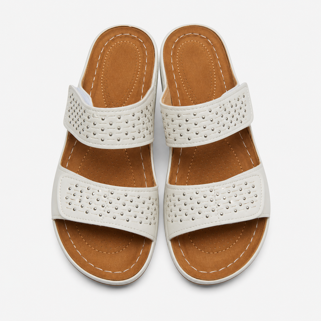Elanisse | Damessandalen – Stijlvolle, comfortabele leren schoenen met sleehak