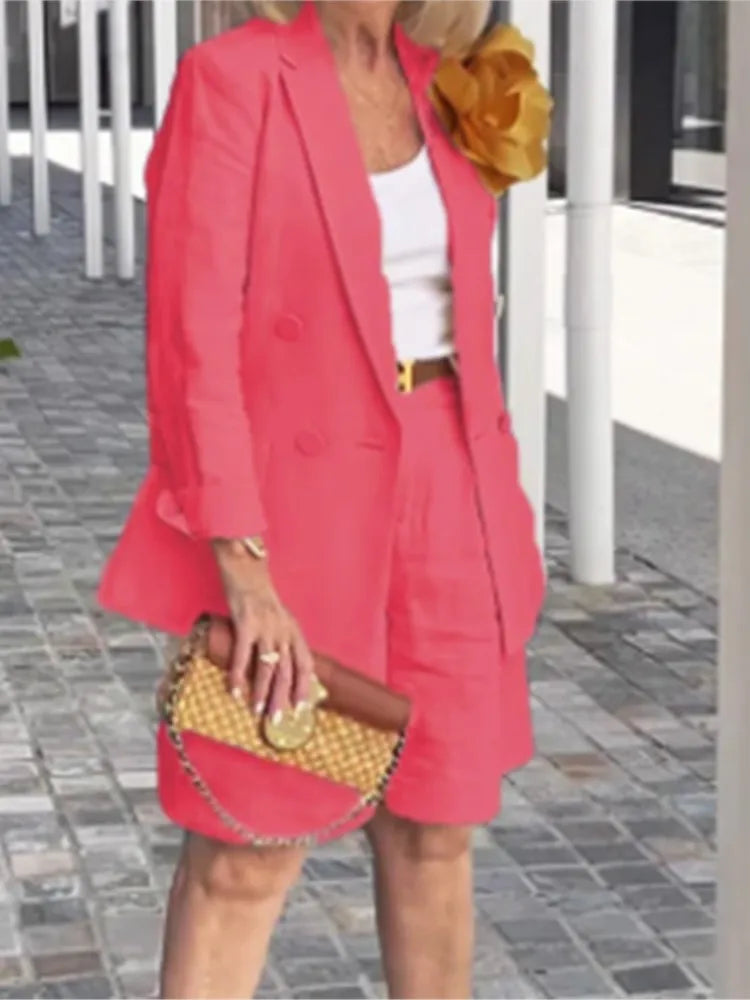 Evara | Zakelijke set voor dames – Blazer en korte broek