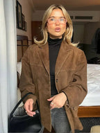 Aaltina | Oversized Winterjas Dames – Warme Polyester Jas met Knoopsluiting & Zijzakken