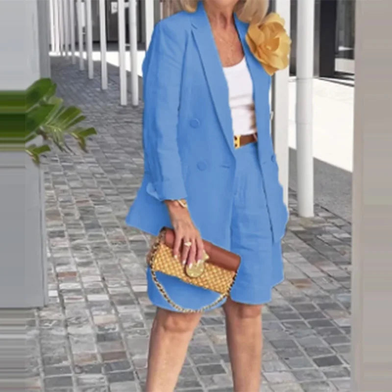 Evara | Zakelijke set voor dames – Blazer en korte broek