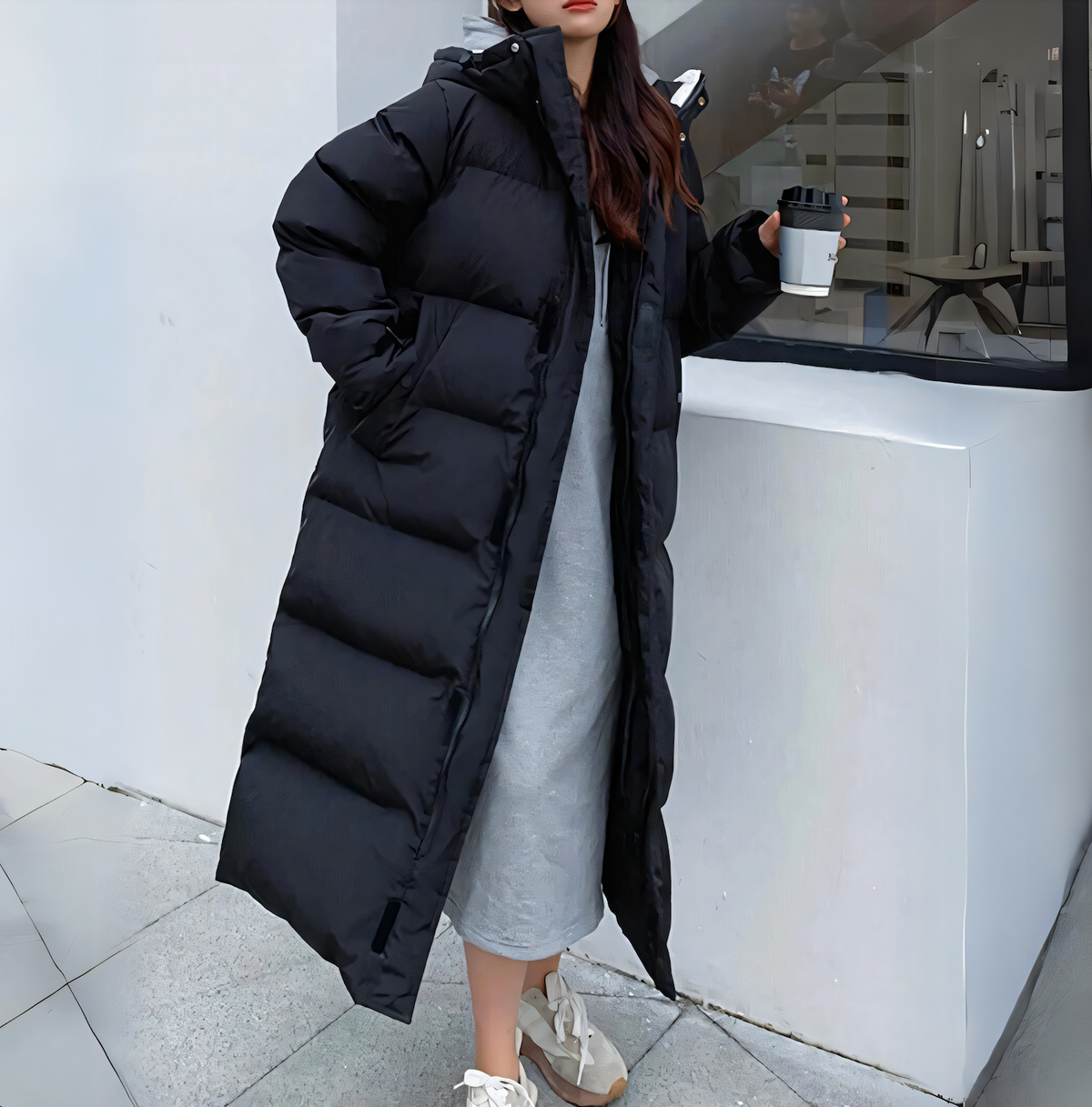 Lisanne | Lange Dames Donsjas – Winddichte Winterjas met Lang Model