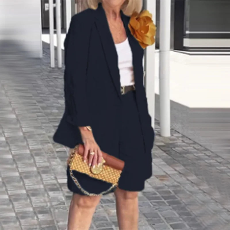 Evara | Zakelijke set voor dames – Blazer en korte broek