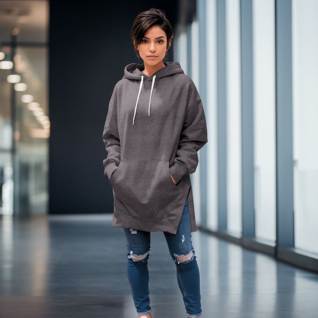 Alarda | Oversized Sweaterjurk Dames – Lange Hoodie Jurk met Capuchon
