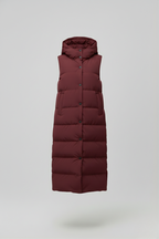 Amity | Lang damesvest met capuchon – Gewatteerd vest