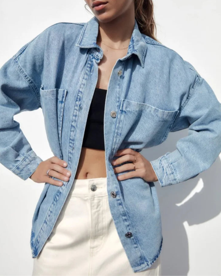 Elsi | Denimjas voor dames – Casual, veelzijdige spijkerjas met knopen
