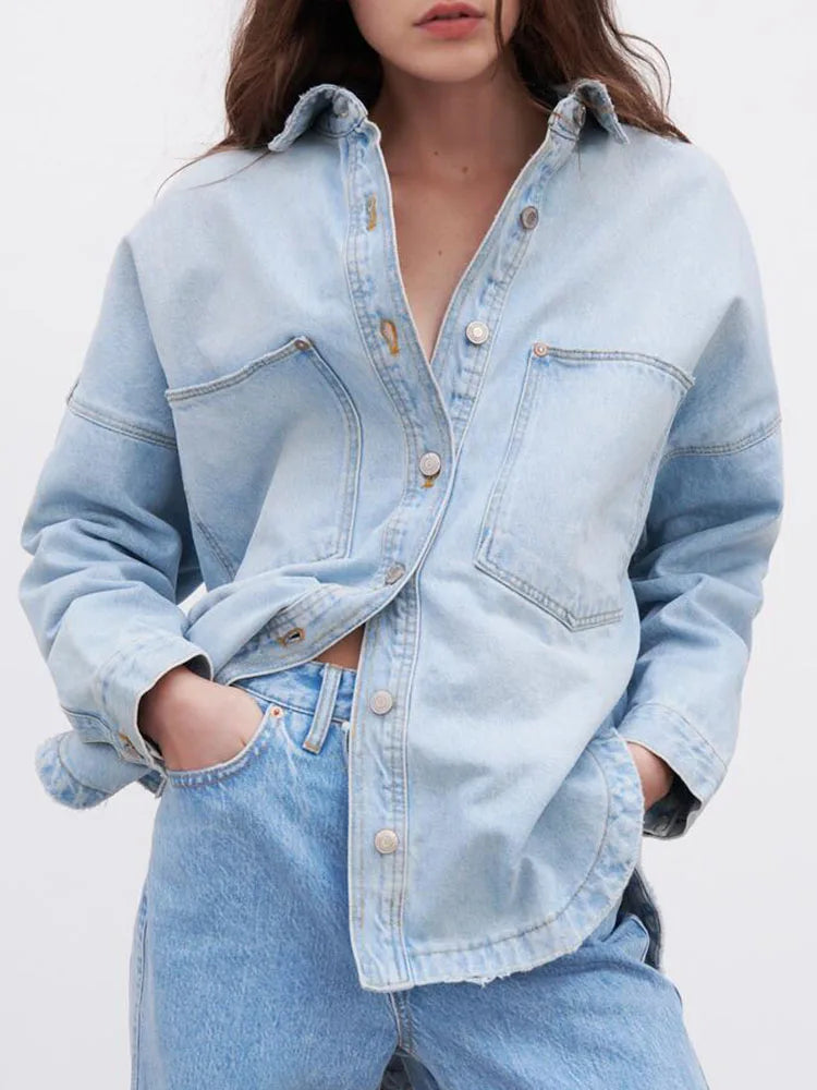 Elsi | Denimjas voor dames – Casual, veelzijdige spijkerjas met knopen