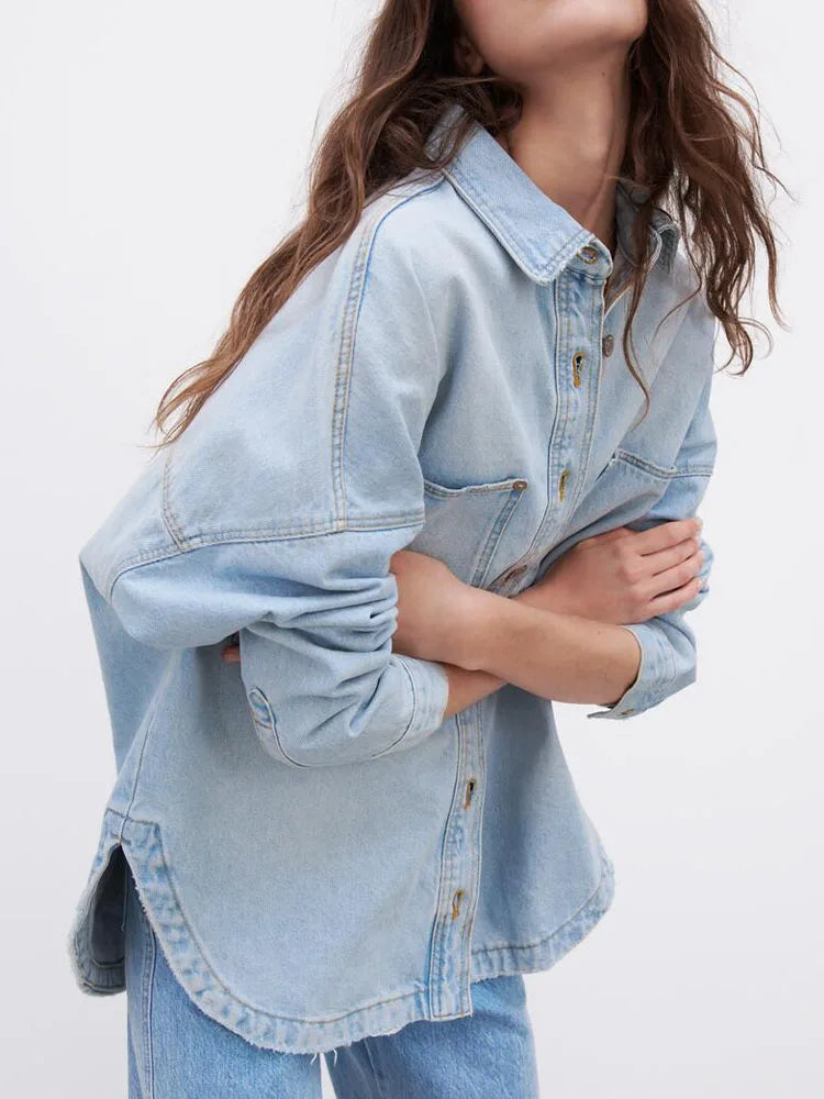 Elsi | Denimjas voor dames – Casual, veelzijdige spijkerjas met knopen