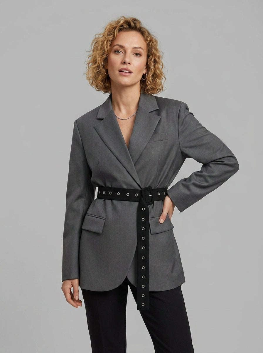 Blaire | Dames Smart Casual Blazer – Getailleerde Blazer met Ceintuur en Lange Mouwen