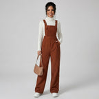 Avenora | Corduroy jumpsuit voor dames – Brede schouderbanden