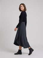 Lyrissa | Maxi-rok met hoge taille voor dames – overslag aan de voorkant, uitlopende A-lijn