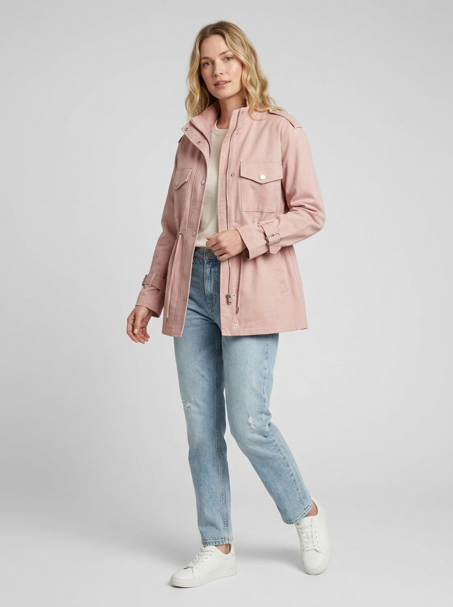 Rhoselle | Utility-jas voor dames – met dubbele rij knopen aan de voorkant