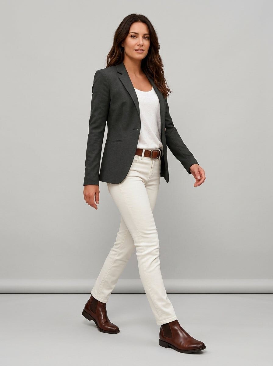 Corisande | Dames Getailleerde Blazer – Klassieke Revers & Elegante Pasvorm