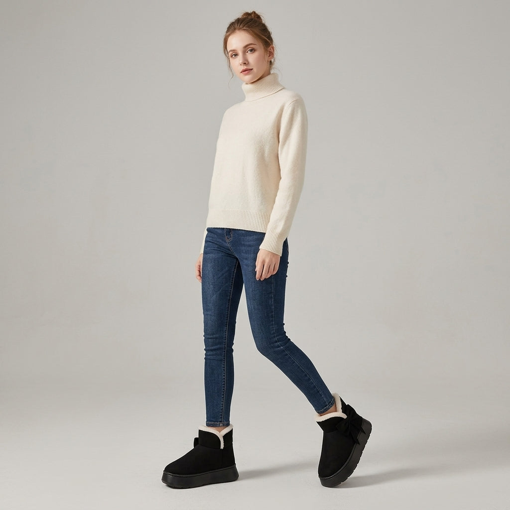 Amoret | Dames Warme Winterlaarzen – Pluche Gevoerde Comfortabele Schoenen met Zachte Zool