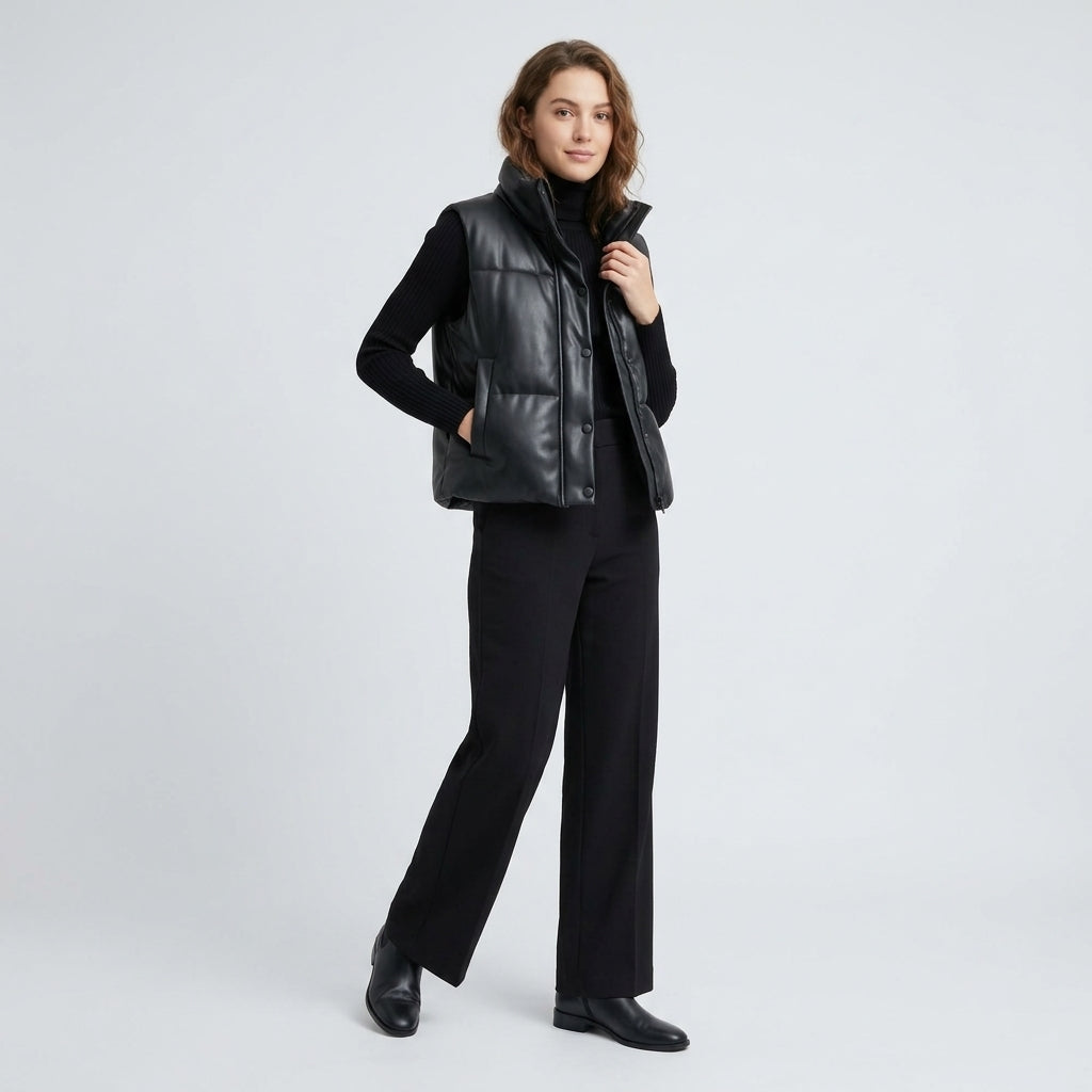 Alouette | Dames Mouwloze Jas – Casual Vest met Ritssluiting en Strakke Pasvorm