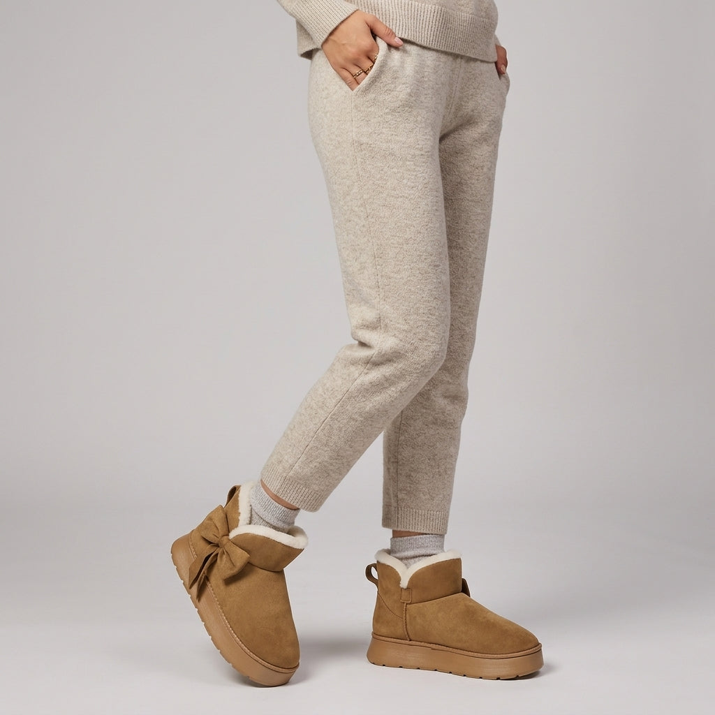 Amoret | Dames Warme Winterlaarzen – Pluche Gevoerde Comfortabele Schoenen met Zachte Zool