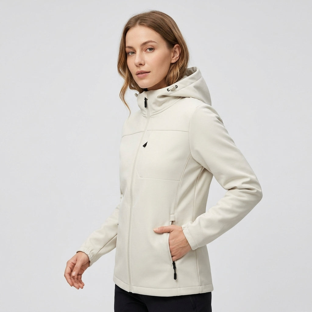 Lunaria | Dames Hooded Jas – Casual Jas met Volledige Ritssluiting