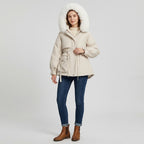 Jovana | Dames parka met capuchon – Taille met trekkoord, Casual pasvorm