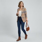 Vivienne | Blazer met structuur voor dames – gestructureerde pasvorm, klassieke revers