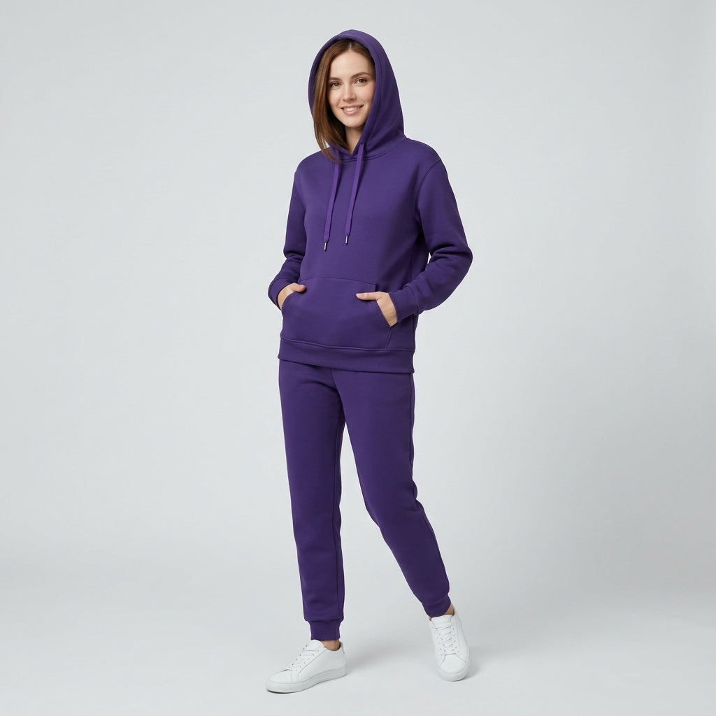 Zinnara | Hoodie voor dames – verstelbare capuchon, geribde zoom